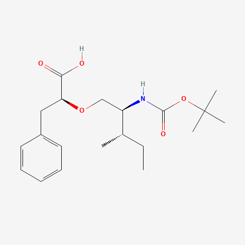 (2S)-[(2'S)-t-Boc-amino-(3'S)-methyl-1-pentyloxy]-3-phenylpropionic Acid (CAS: 160141-23-1) - Chemical Structure and Molecular Formula 