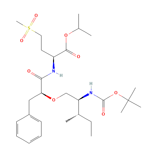 (2S)-[(2'S)-t-Boc-amino-(3'S)-methyl-1-pentyloxy]-3-phenylpropionyl-methionine Sulfone,Isopropyl Ester (CAS: 1356016-69-7) - Chemical Structure and Molecular Formula 