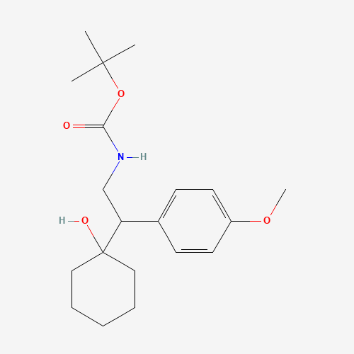 N-Boc-1-[2-amino-1-(4-methoxyphenyl)ethyl]cyclohexanol (CAS: 1076199-18-2) - Chemical Structure and Molecular Formula 