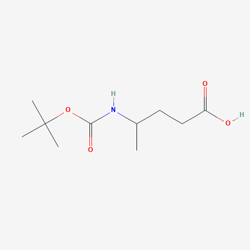 N-Boc-4-aminopentanoic Acid (CAS: 172833-22-6) - Chemical Structure and Molecular Formula 