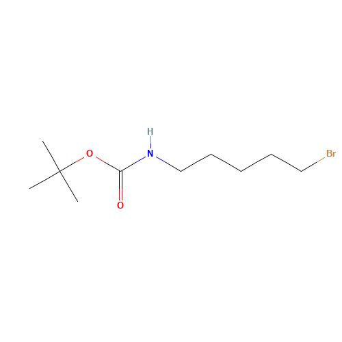 5-(t-Boc-amino)-1-pentyl Bromide (CAS: 83948-54-3) - Chemical Structure and Molecular Formula 