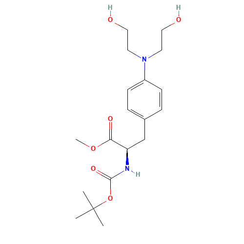 N-Boc-4-[bis(2-hydroxyethyl)amino]-L-phenylalanine Methyl Ester (CAS: 1217651-06-3) - Related Chemical Product
