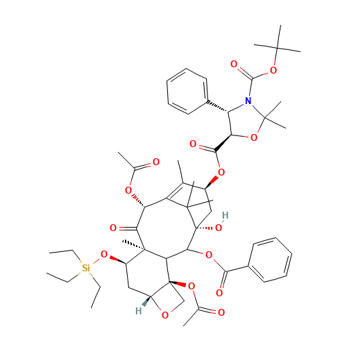 13-{[(3-N-Boc)-2,2-dimethyl-4S-phenyl-1,3-oxazolidin-5R-yl]formyl}-7-O-(triethylsilyl) Baccatin III (CAS: 143527-71-3) - Related Chemical Product
