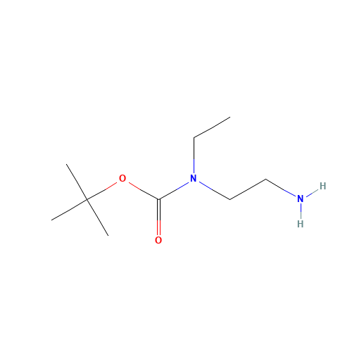 N-Boc-N-ethylethylenediamine (CAS: 105628-63-5) - Chemical Structure and Molecular Formula 