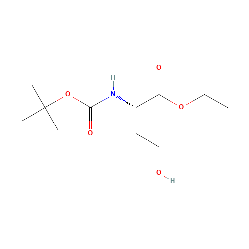 (S)-N-Boc-L-homoserine Ethyl Ester (CAS: 147325-09-5) - Chemical Structure and Molecular Formula 