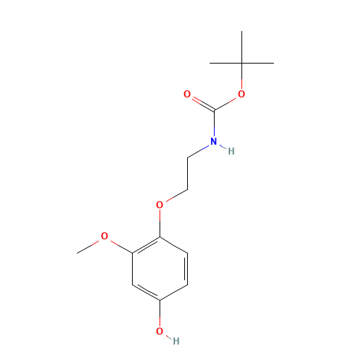N-tert-Boc-2-(4-hydroxy-2-methoxyphenoxy)-ethylamine (CAS: 887353-54-0) - Related Chemical Product