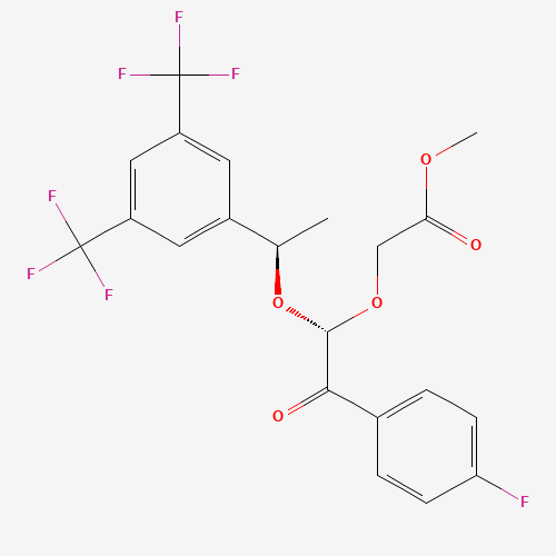 2-[(1S)-1-[(1R)-1-[3,5-Bis(trifluoromethyl)phenyl]ethoxy]-2-(4-fluorophenyl)-2-oxoethoxy]acetic Acid Methyl Ester (CAS: 419574-29-1) - Related Chemical Product