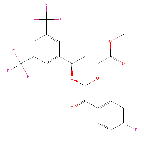 2-[(1S)-1-[(1R)-1-[3,5-Bis(trifluoromethyl)phenyl]ethoxy]-2-(4-fluorophenyl)-2-oxoethoxy]acetic Acid Methyl Ester (CAS: 419574-29-1) - Related Chemical Product