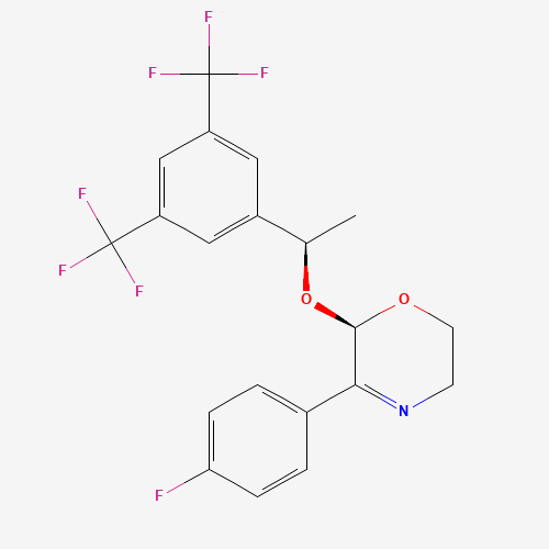 (2R)-2-[(1R)-1-[3,5-Bis(trifluoromethyl)phenyl]ethoxy]-3-(4-fluorophenyl)-5,6-dihydro-2H-1,4-oxazine (CAS: 380499-07-0) - Related Chemical Product