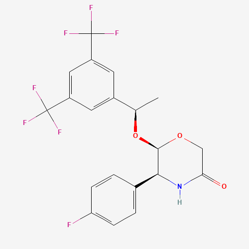 (5S,6R)-6-[(1R)-1-[3,5-Bis(trifluoromethyl)phenyl]ethoxy]-5-(4-fluorophenyl)-3-morpholinone (CAS: 419574-04-2) - Related Chemical Product