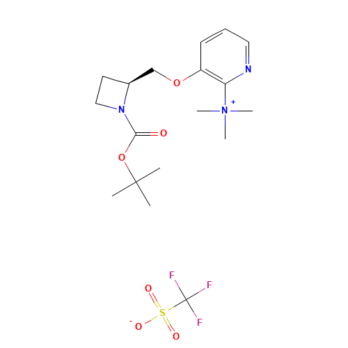 N-Boc-2-trimethylammonium-A 85380 Triflate (CAS: 233766-75-1) - Chemical Structure and Molecular Formula 