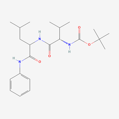 N-Boc-L-valinyl-L-leucinyl Anilide (CAS: 874899-05-5) - Chemical Structure and Molecular Formula 