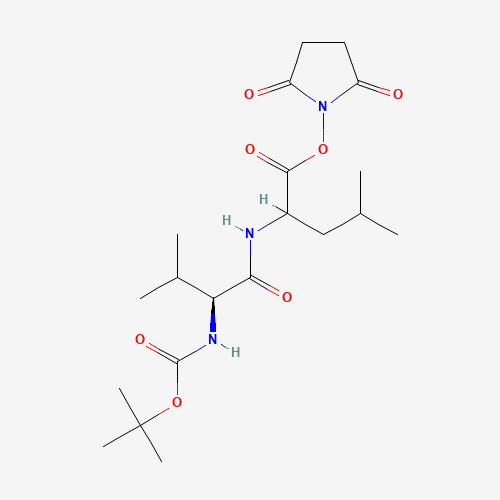N-Boc-L-valinyl-L-leucinyl N-Hydroxysuccinimide Ester (CAS: 84642-33-1) - Chemical Structure and Molecular Formula 