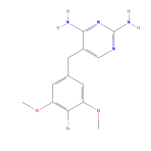 Brodimoprim (CAS: 56518-41-3) - Chemical Structure and Molecular Formula 