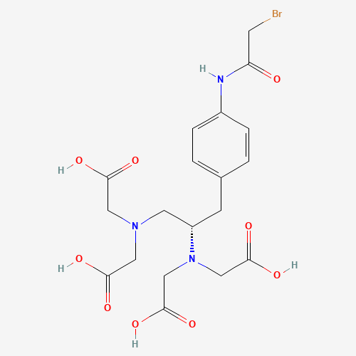 (S)-1-(p-Bromoacetamidobenzyl)ethylenediaminetetraacetic Acid (CAS: 81677-64-7) - Chemical Structure and Molecular Formula 
