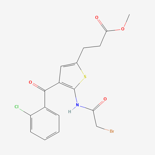 2-Bromoacetylamino-3-(2-chlorobenzoyl)-5-(2-carbomethoxyethyl)thiophene (CAS: 100827-79-0) - Related Chemical Product