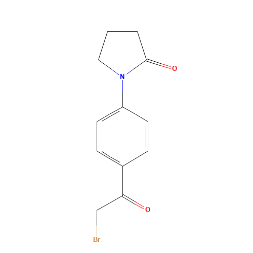 1-[4-(Bromoacetyl)phenyl]-2-pyrrolidinone (CAS: 870761-09-4) - Chemical Structure and Molecular Formula 