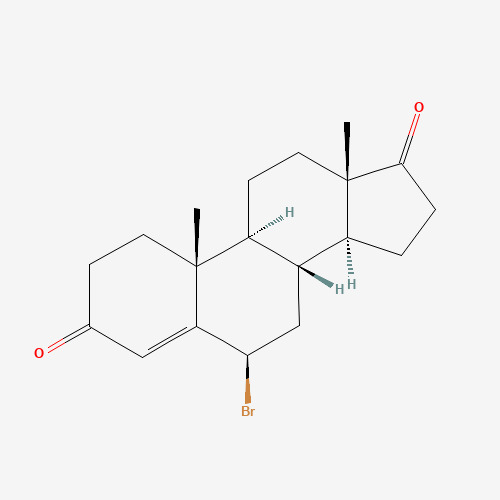 6b-Bromo Androstenedione (CAS: 38632-00-7) - Chemical Structure and Molecular Formula 
