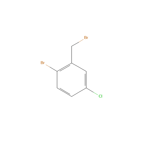2-Bromo-1-bromomethyl-5-chlorobenzene (CAS: 66192-24-3) - Chemical Structure and Molecular Formula 