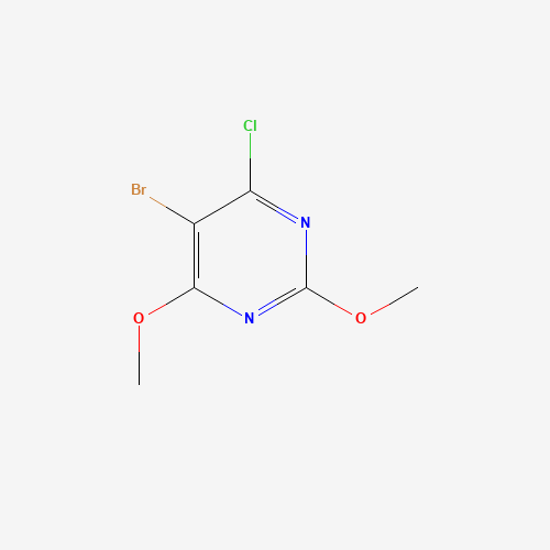 5-Bromo-4-chloro-2,6-dimethoxypyrimidine (CAS: 42362-16-3) - Chemical Structure and Molecular Formula 