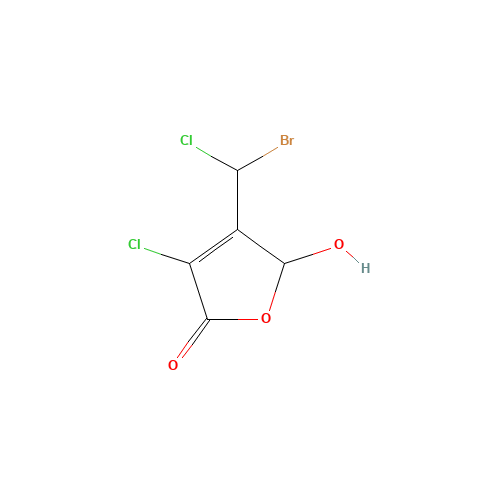 4-(Bromochloromethyl)-3-chloro-5-hydroxy-2(5H)-furanone (CAS: 132059-51-9) - Related Chemical Product