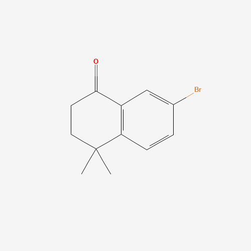 7-Bromo-4,4-dimethyl-1-tetralone (CAS: 166978-46-7) - Chemical Structure and Molecular Formula 