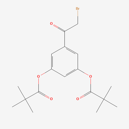 2-Bromo-3',5'-dipivaloxyacetophenone (CAS: 52223-86-6) - Chemical Structure and Molecular Formula 