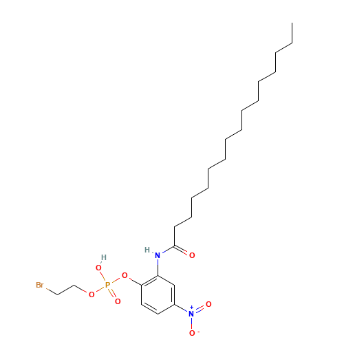 2'-(b-Bromoethylphosphoryl)-5'-nitrohexadecananilide (CAS: 60301-90-8) - Chemical Structure and Molecular Formula 
