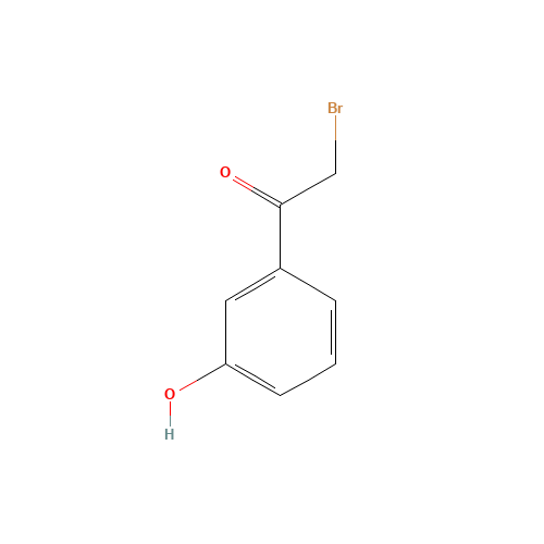 2-Bromo-3'-hydroxyacetophenone (CAS: 2491-37-4) - Chemical Structure and Molecular Formula 