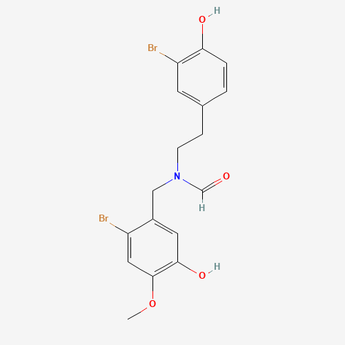 N-(3-Bromo-4-hydroxyphenethyl)-N-(2-bromo-5-hydroxy-4-methoxybenzyl)formamide (CAS: 162334-97-6) - Chemical Structure and Molecular Formula 