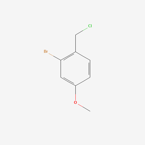 2-Bromo-4-methoxybenzyl Chloride 75% (+ regioisomers) (CAS: 66916-97-0) - Chemical Structure and Molecular Formula 