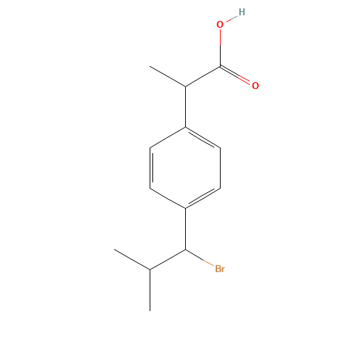 2-[p-(1-Bromo-2-methylpropyl)phenyl]propionic Acid (CAS: 75625-98-8) - Related Chemical Product