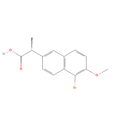 (R)-5-Bromo Naproxen (CAS: 92471-85-7) - Chemical Structure and Molecular Formula 