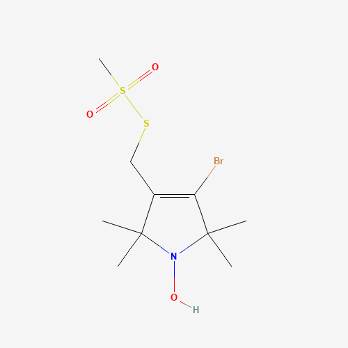 4-BROMO-(1-OXYL-2,2,5,5-TETRAMETHYL-3-PYRROLINE-3-METHYL) METHANETHIOSULFONATE (CAS: 215956-55-1) - Chemical Structure and Molecular Formula 