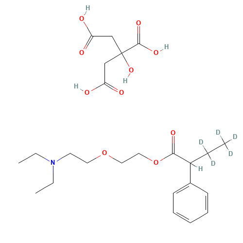 Butamirate-d5 Citrate (CAS: 1215650-08-0) - Chemical Structure and Molecular Formula 