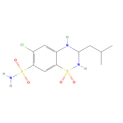 Buthiazide (CAS: 2043-38-1) - Chemical Structure and Molecular Formula 