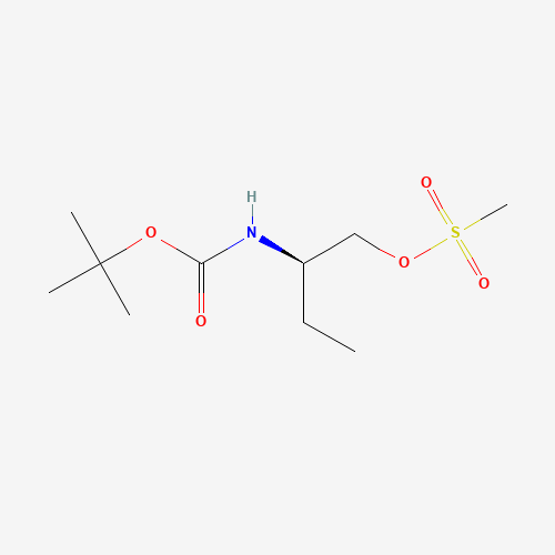 N-tert-Butoxycarbonyl (R)-2-Aminobutan-1-ol Methanesulfonic Acid (CAS: 474645-98-2) - Chemical Structure and Molecular Formula 