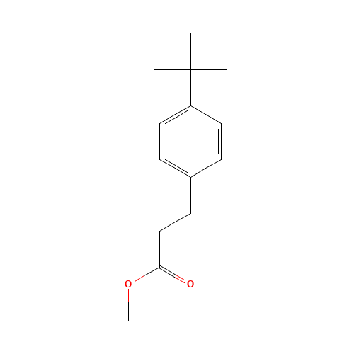 3-(4-tert-Butylbenzene)propionic Acid,Methyl Ester (CAS: 1211-99-0) - Chemical Structure and Molecular Formula 