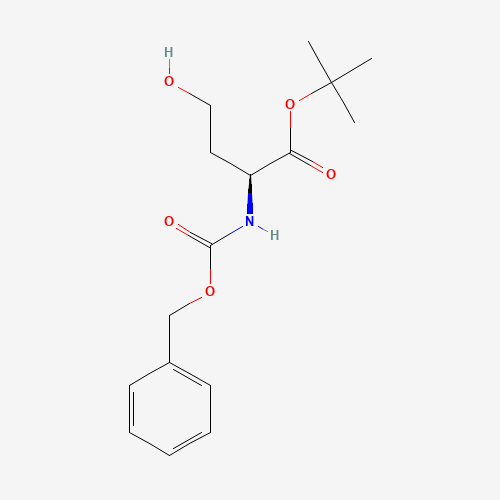 t-Butyl (2S)-2-[(Benzyloxycarbonylamino)]-4-hydroxybutyrate (CAS: 78266-81-6) - Chemical Structure and Molecular Formula 