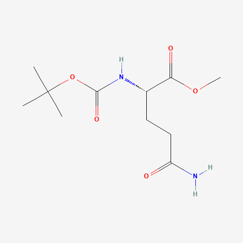 N-(tert-Butoxycarbonyl)-L-glutamine methyl ester (CAS: 4976-88-9) - Chemical Structure and Molecular Formula 