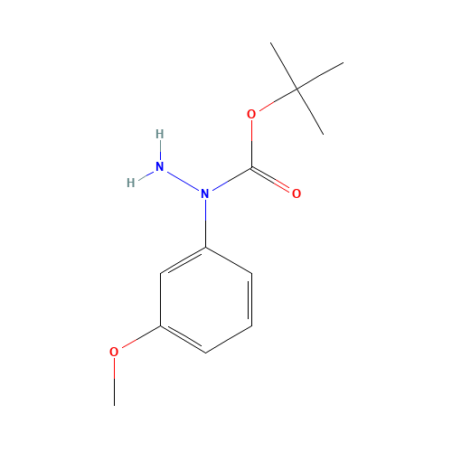 N1-tert-Butoxycarbonyl 1-(3-Methoxyphenyl)hydrazine (CAS: 380383-81-3) - Chemical Structure and Molecular Formula 