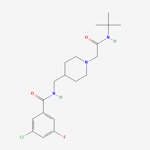N-((1-(2-(tert-Butylamino)-2-oxoethyl)piperidin-4-yl)methyl)-3-chloro-5-fluorobenzamide (CAS: 1199236-64-0) - Related Chemical Product