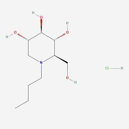 N-Butyldeoxynojirimycin Hydrochloride (CAS: 210110-90-0) - Chemical Structure and Molecular Formula 