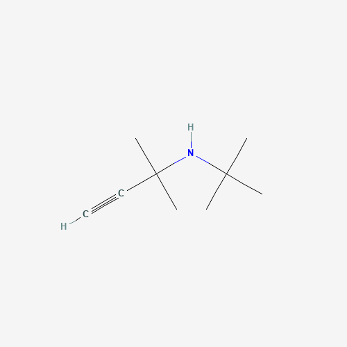 N-tert-Butyl-1,1-dimethylpropargylamine (CAS: 1118-17-8) - Chemical Structure and Molecular Formula 