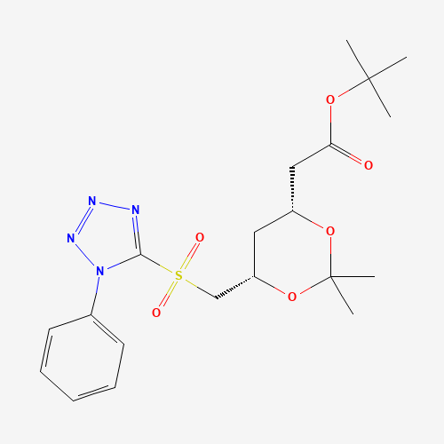 tert-Butyl 2-[(4R,6S)-2,2-Dimethyl-6-[(1-phenyl-1H-terazol-5-ylsulfonyl)methyl]-1,3-dioxan-4-yl]acetate (CAS: 380460-37-7) - Related Chemical Product