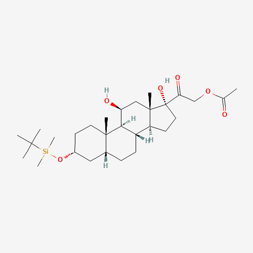 (3a,5b)-O-tert-Butyldimethylsilyl 21-Acetyloxy Tetrahydro Cortisol (CAS: 83274-68-4) - Related Chemical Product