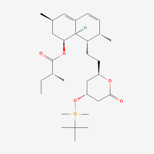 4-O-tert-Butyldimethylsilyl Epi Lovastatin (CAS: 82978-03-8) - Chemical Structure and Molecular Formula 
