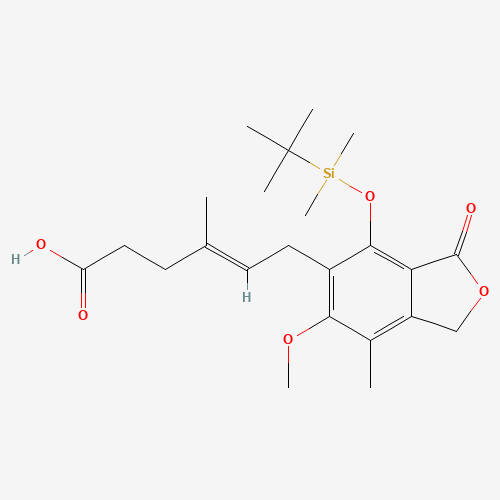 4'-tert-Butyldimethylsilylmycophenolic Acid (CAS: 1076199-63-7) - Chemical Structure and Molecular Formula 