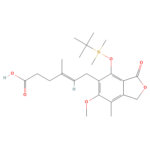 4'-tert-Butyldimethylsilylmycophenolic Acid (CAS: 1076199-63-7) - Chemical Structure and Molecular Formula 
