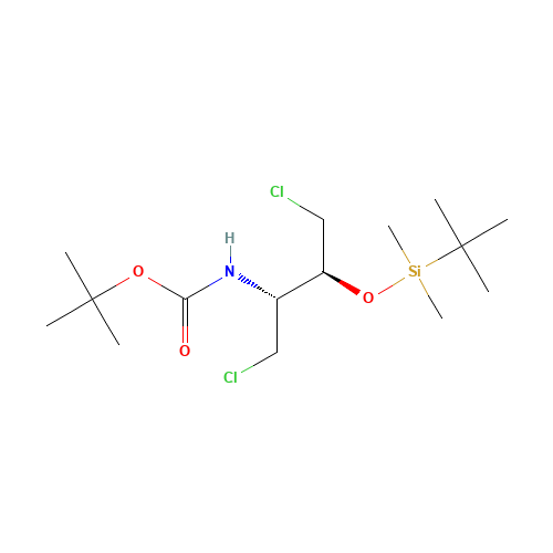 2S-t-Butyldimethylsilyloxy-3R-(t-Boc)-amino-1,4-dichlorobutane (CAS: 326480-00-6) - Related Chemical Product